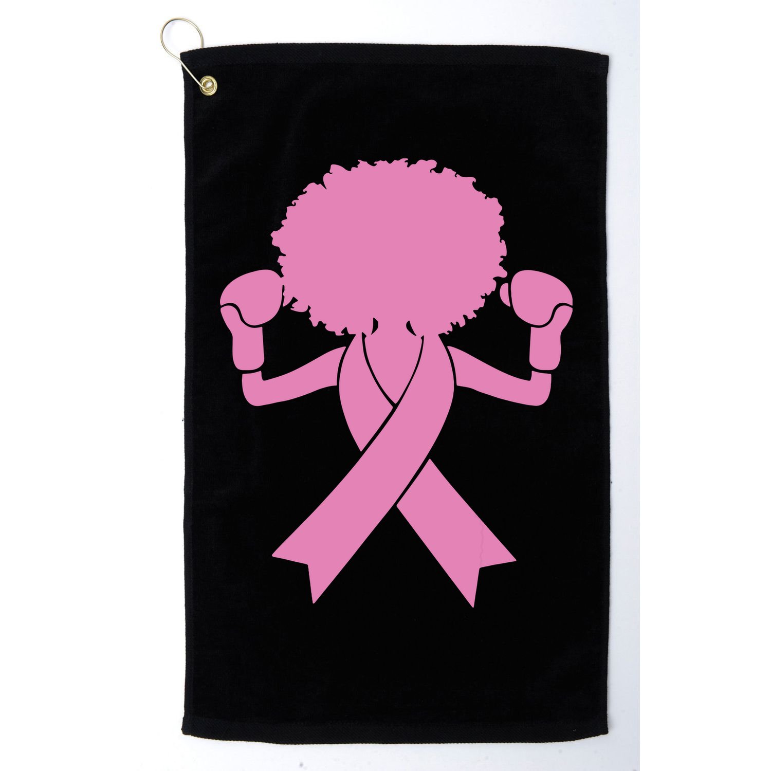 Boxing Pink Ribbon African American Breast Cancer Golf Towel