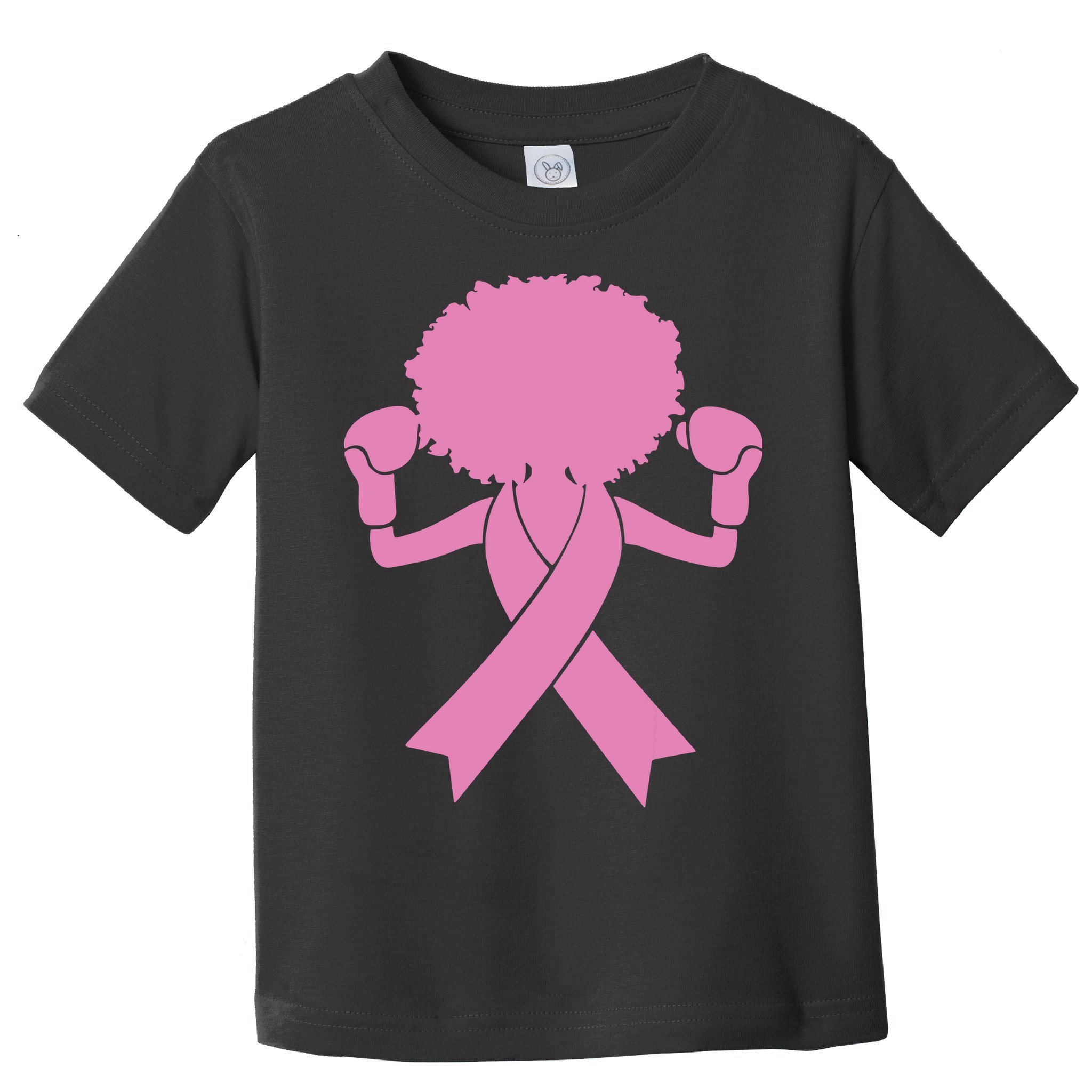 Boxing Pink Ribbon African American Breast Cancer Toddler T-Shirt