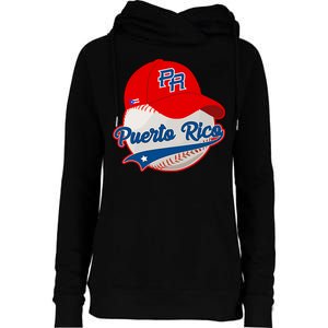 Boricua Puerto Rican Puerto Rico Baseball Womens Funnel Neck Pullover Hood