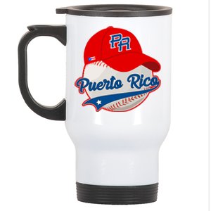 Boricua Puerto Rican Puerto Rico Baseball Stainless Steel Travel Mug