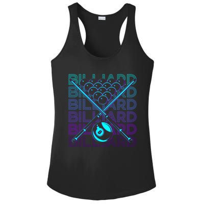 Billiard Player Retro Funny Gift Ladies PosiCharge Competitor Racerback Tank