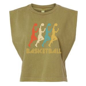 Basketball Player Retro Pop Art Graphic Garment-Dyed Women's Muscle Tee