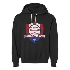 Barranquitas Puerto Rico Camisa Puerto Rican World Baseball Garment-Dyed Fleece Hoodie