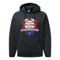 Barranquitas Puerto Rico Camisa Puerto Rican World Baseball Performance Fleece Hoodie