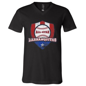 Barranquitas Puerto Rico Camisa Puerto Rican World Baseball V-Neck T-Shirt