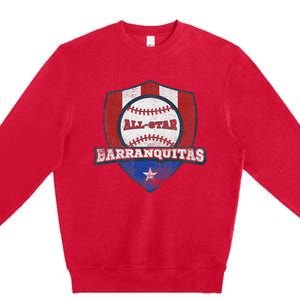 Barranquitas Puerto Rico Camisa Puerto Rican World Baseball Premium Crewneck Sweatshirt