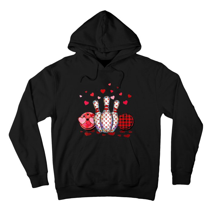 Buffalo Plaid Red Bowling Gnome Christmas Valentine Family Hoodie