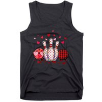 Buffalo Plaid Red Bowling Gnome Christmas Valentine Family Tank Top