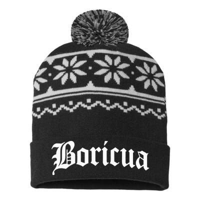 Boricua Puerto Rican Rico Pride Gift USA-Made Snowflake Beanie