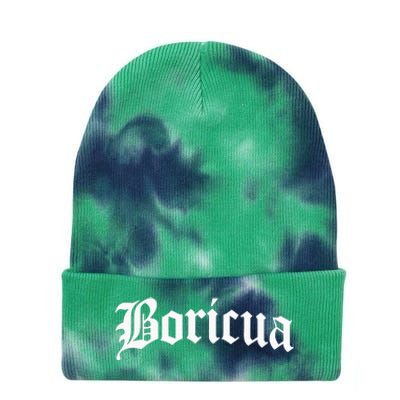 Boricua Puerto Rican Rico Pride Gift Tie Dye 12in Knit Beanie