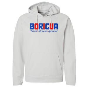 Boricua Puerto Rico Pride Puerto Rican Taino African Spanish Performance Fleece Hoodie