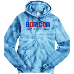 Boricua Puerto Rico Pride Puerto Rican Taino African Spanish Tie Dye Hoodie