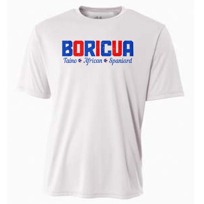 Boricua Puerto Rico Pride Puerto Rican Taino African Spanish Cooling Performance Crew T-Shirt