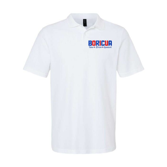 Boricua Puerto Rico Pride Puerto Rican Taino African Spanish Softstyle Adult Sport Polo