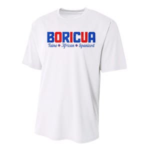 Boricua Puerto Rico Pride Puerto Rican Taino African Spanish Performance Sprint T-Shirt