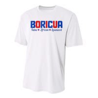 Boricua Puerto Rico Pride Puerto Rican Taino African Spanish Performance Sprint T-Shirt