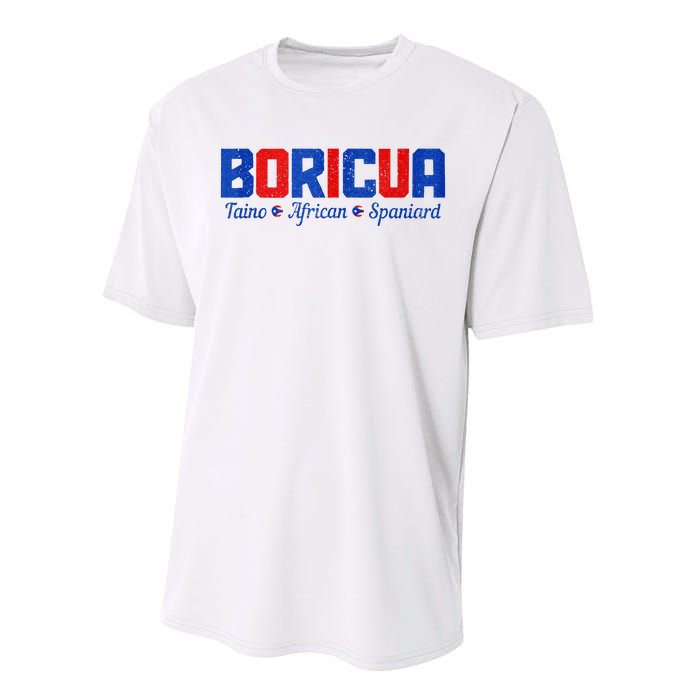 Boricua Puerto Rico Pride Puerto Rican Taino African Spanish Performance Sprint T-Shirt