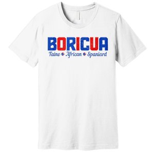 Boricua Puerto Rico Pride Puerto Rican Taino African Spanish Premium T-Shirt