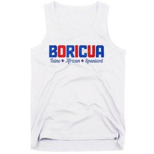 Boricua Puerto Rico Pride Puerto Rican Taino African Spanish Tank Top