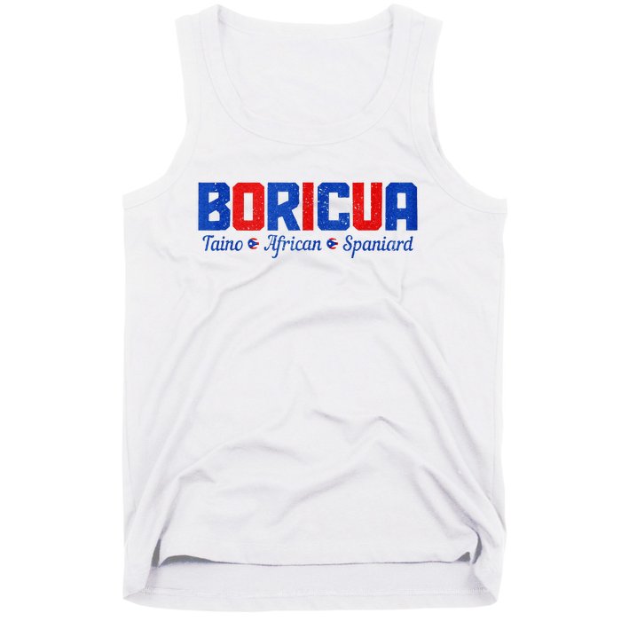 Boricua Puerto Rico Pride Puerto Rican Taino African Spanish Tank Top