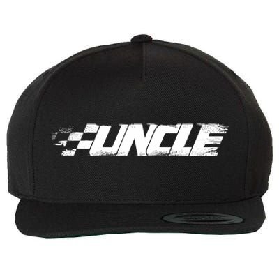 Birthday Party Racing Family Pit Crew Race Car Uncle Wool Snapback Cap