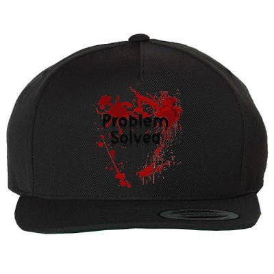 Bloody Problem Solved Halloween Wool Snapback Cap