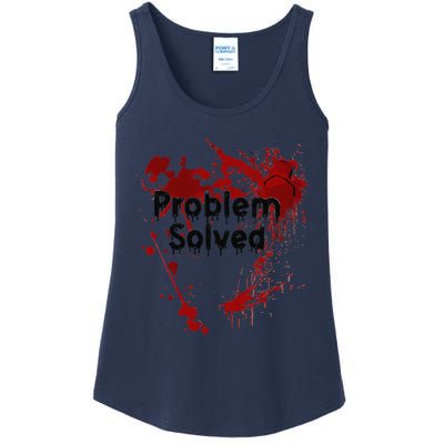 Bloody Problem Solved Halloween Ladies Essential Tank