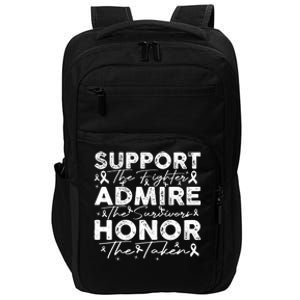 Breast Pink Support Admire Honor Breast Cancer Awareness Impact Tech Backpack