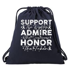 Breast Pink Support Admire Honor Breast Cancer Awareness Drawstring Bag