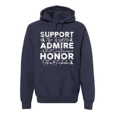 Breast Pink Support Admire Honor Breast Cancer Awareness Premium Hoodie