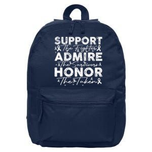 Breast Pink Support Admire Honor Breast Cancer Awareness 16 in Basic Backpack