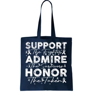 Breast Pink Support Admire Honor Breast Cancer Awareness Tote Bag