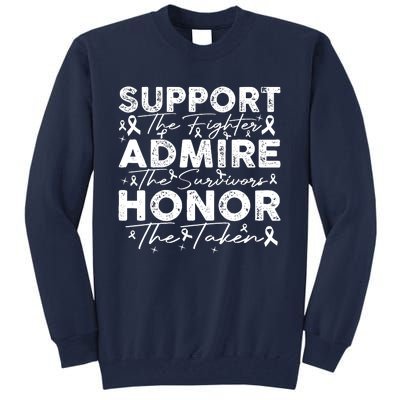 Breast Pink Support Admire Honor Breast Cancer Awareness Tall Sweatshirt