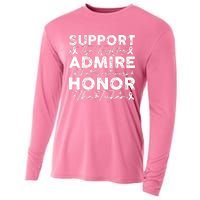 Breast Pink Support Admire Honor Breast Cancer Awareness Cooling Performance Long Sleeve Crew