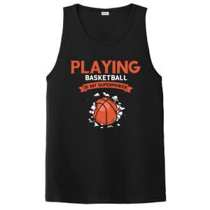 Basketball Player Superpower Bball Baller Basketball Great Gift PosiCharge Competitor Tank