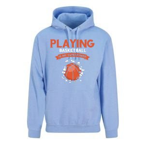 Basketball Player Superpower Bball Baller Basketball Great Gift Unisex Surf Hoodie