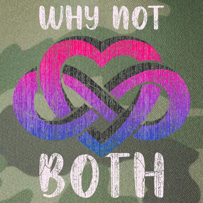 Bisexual Polyamory Symbol Why Not Both Bi Pride Legacy Tie Dye Trucker Hat
