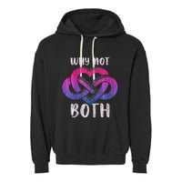 Bisexual Polyamory Symbol Why Not Both Bi Pride Garment-Dyed Fleece Hoodie