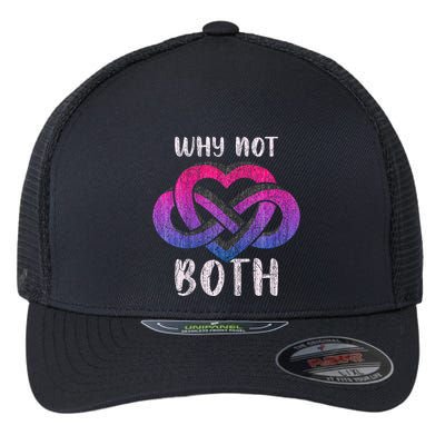 Bisexual Polyamory Symbol Why Not Both Bi Pride Flexfit Unipanel Trucker Cap