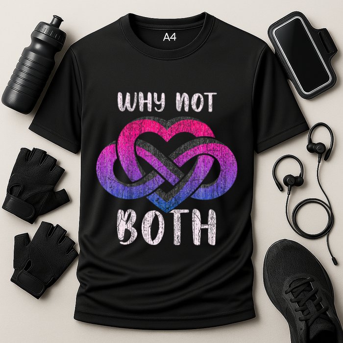 Bisexual Polyamory Symbol Why Not Both Bi Pride Performance Shirt