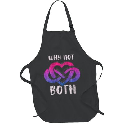 Bisexual Polyamory Symbol Why Not Both Bi Pride Full-Length Apron With Pockets