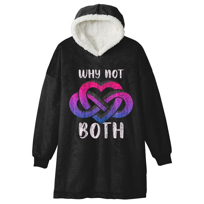 Bisexual Polyamory Symbol Why Not Both Bi Pride Hooded Wearable Blanket