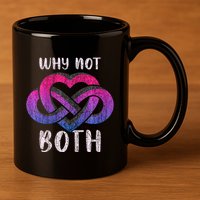 Bisexual Polyamory Symbol Why Not Both Bi Pride 11oz C Handle Ceramic Mug