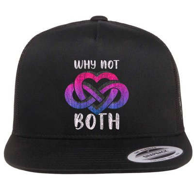 Bisexual Polyamory Symbol Why Not Both Bi Pride Flat Bill Trucker Hat