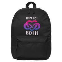 Bisexual Polyamory Symbol Why Not Both Bi Pride 16 in Basic Backpack