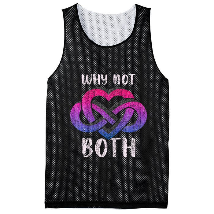 Bisexual Polyamory Symbol Why Not Both Bi Pride Mesh Reversible Basketball Jersey Tank