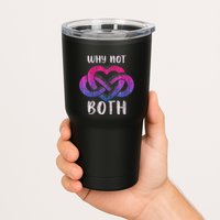 Bisexual Polyamory Symbol Why Not Both Bi Pride Tumbler