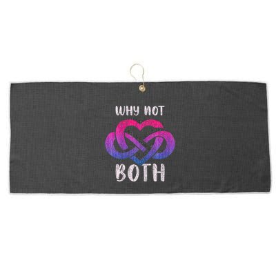 Bisexual Polyamory Symbol Why Not Both Bi Pride Large Microfiber Waffle Golf Towel
