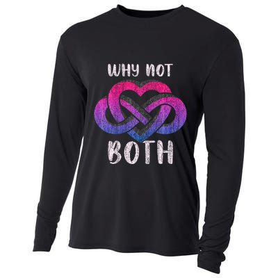 Bisexual Polyamory Symbol Why Not Both Bi Pride Cooling Performance Long Sleeve Crew