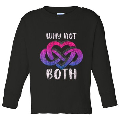 Bisexual Polyamory Symbol Why Not Both Bi Pride Toddler Long Sleeve Shirt